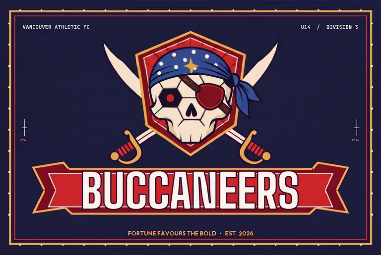 Buccaneers pirate soccer flag